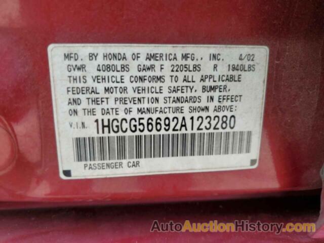 HONDA ACCORD EX, 1HGCG56692A123280