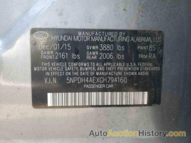 HYUNDAI ELANTRA SE, 5NPDH4AEXGH794160