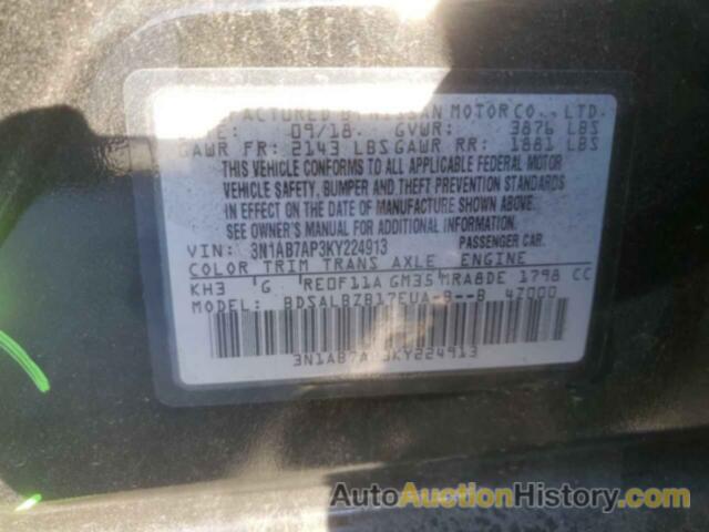 NISSAN SENTRA S, 3N1AB7AP3KY224913