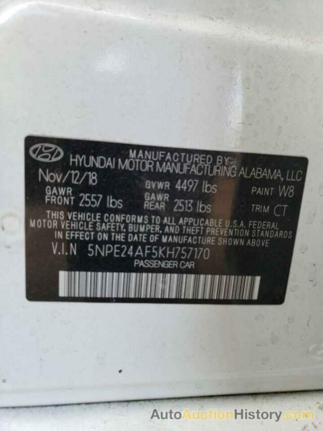 HYUNDAI SONATA SE, 5NPE24AF5KH757170