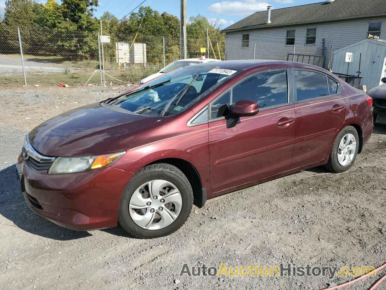 2012 HONDA CIVIC LX, 19XFB2F57CE380792