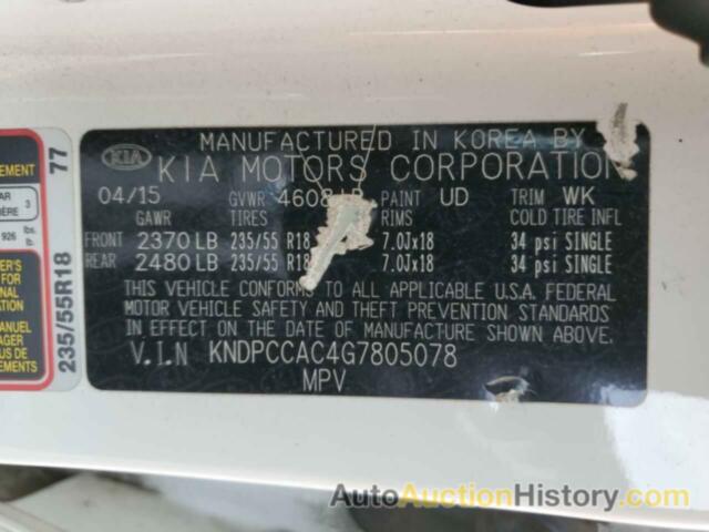 KIA SPORTAGE EX, KNDPCCAC4G7805078