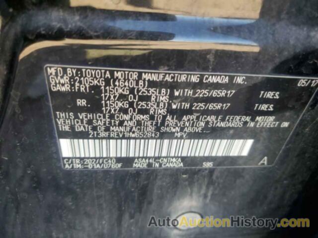 TOYOTA ALL OTHER XLE, 2T3RFREV1HW652843