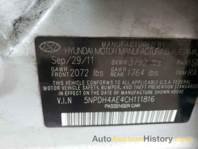 HYUNDAI ELANTRA GLS, 5NPDH4AE4CH111816