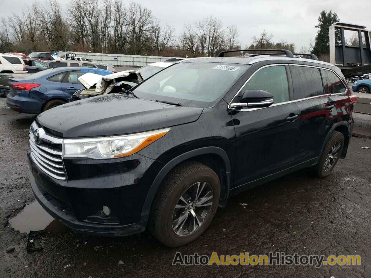 2016 TOYOTA HIGHLANDER XLE, 5TDJKRFH0GS256629