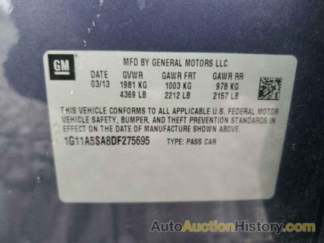 CHEVROLET MALIBU LS, 1G11A5SA8DF275695