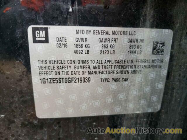 CHEVROLET MALIBU LT, 1G1ZE5ST6GF219039