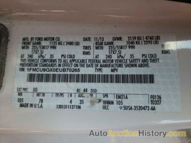 FORD ESCAPE SE, 1FMCU9GX0EUB70265