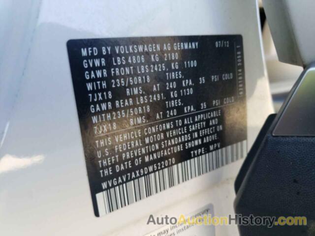 VOLKSWAGEN TIGUAN S, WVGAV7AX9DW522070