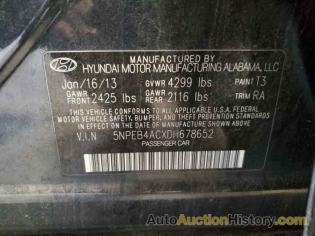 HYUNDAI SONATA GLS, 5NPEB4ACXDH678652