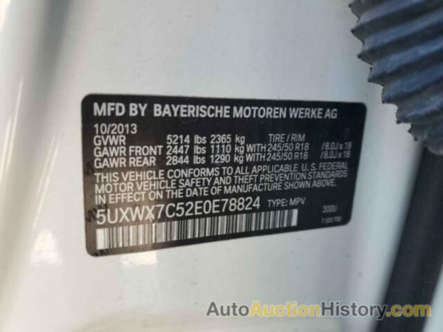 BMW X3 XDRIVE35I, 5UXWX7C52E0E78824