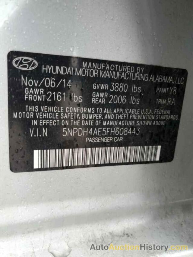 HYUNDAI ELANTRA SE, 5NPDH4AE5FH608443