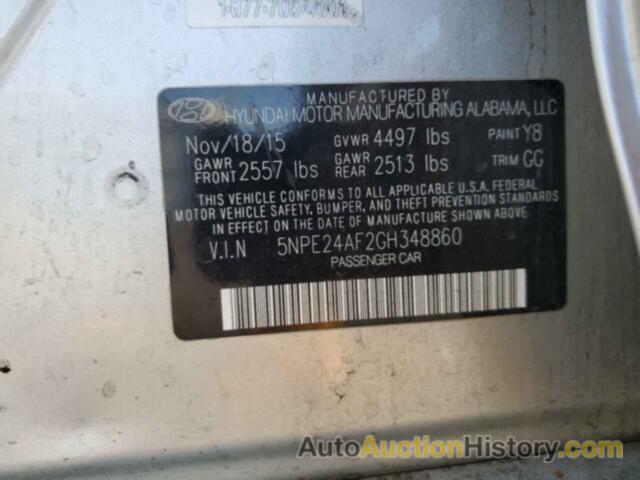 HYUNDAI SONATA SE, 5NPE24AF2GH348860