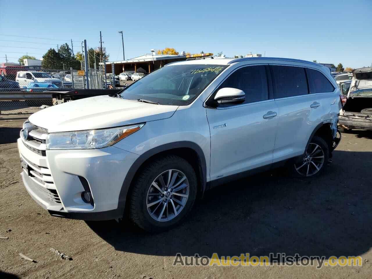 TOYOTA HIGHLANDER HYBRID, 5TDJGRFH9KS074518