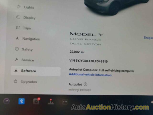 TESLA MODEL Y, 5YJYGDEE9LF048919