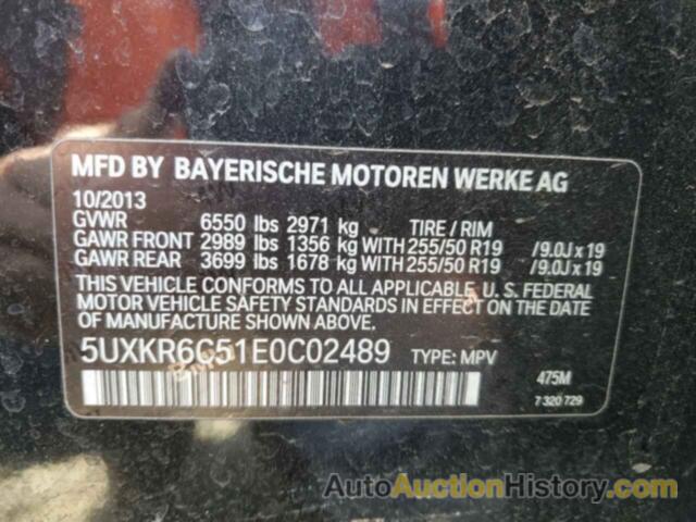 BMW X5 XDRIVE50I, 5UXKR6C51E0C02489