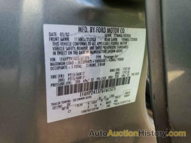 FORD 500 SEL, 1FAHP24137G161575