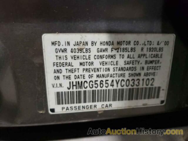 HONDA ACCORD EX, JHMCG5654YC033102