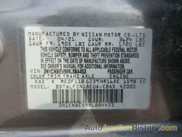 NISSAN VERSA SV, 3N1CN8EV9ML884453