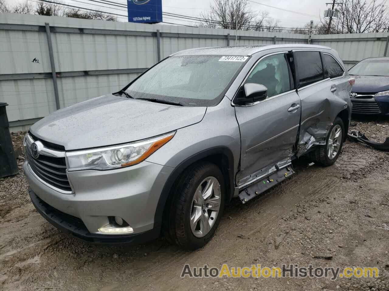 2016 TOYOTA HIGHLANDER LIMITED, 5TDDKRFH7GS288684