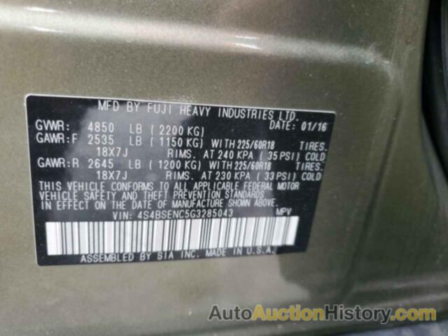 SUBARU OUTBACK 3.6R LIMITED, 4S4BSENC5G3285043