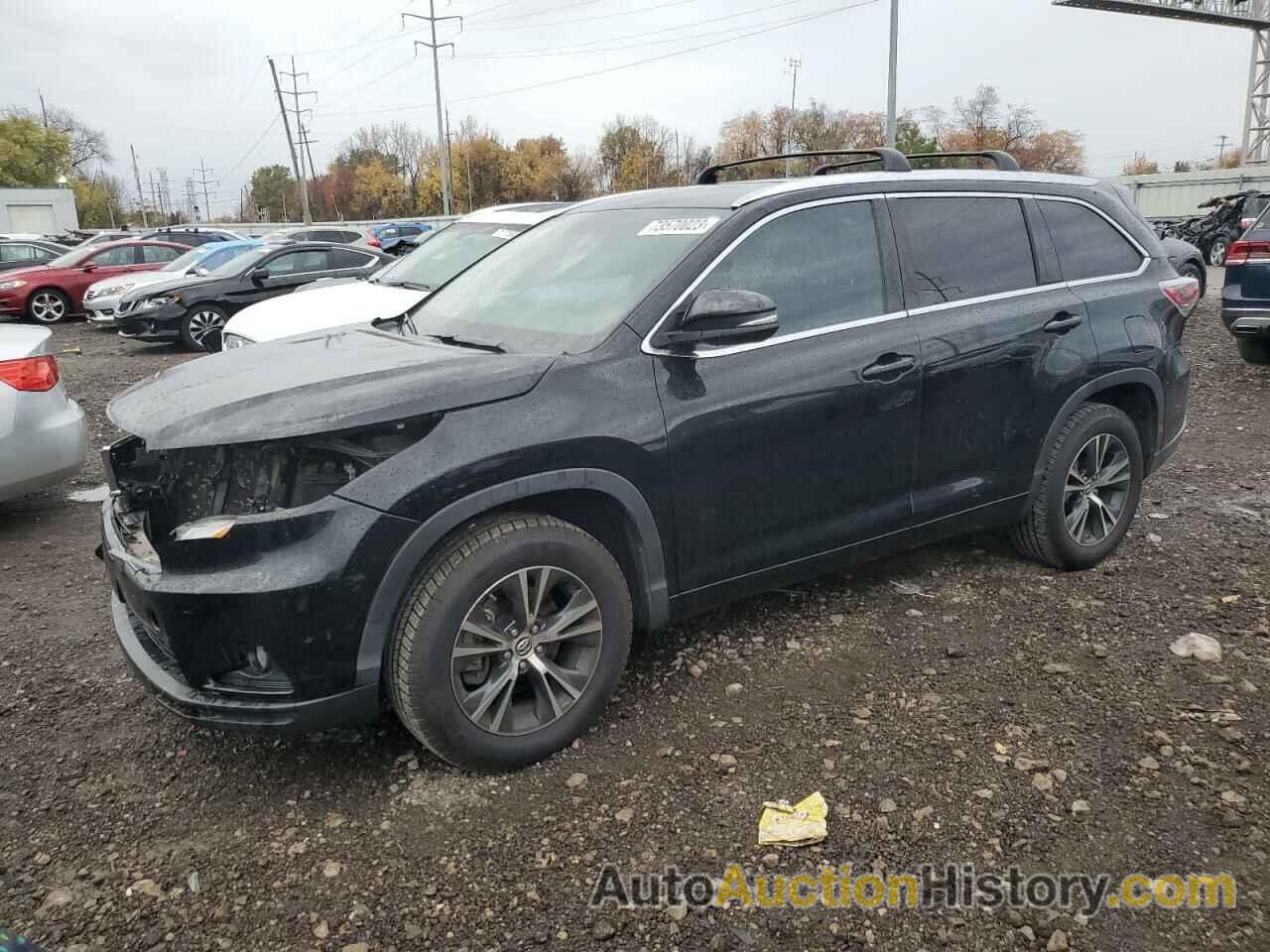 2016 TOYOTA HIGHLANDER XLE, 5TDKKRFH5GS127077