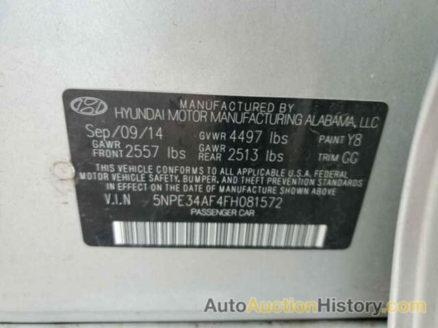 HYUNDAI SONATA SPORT, 5NPE34AF4FH081572