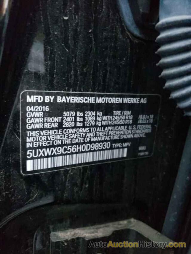 BMW X3 XDRIVE28I, 5UXWX9C56H0D98930