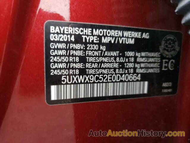 BMW X3 XDRIVE28I, 5UXWX9C52E0D40664