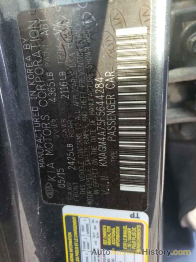 KIA OPTIMA LX, KNAGM4A75F5644284