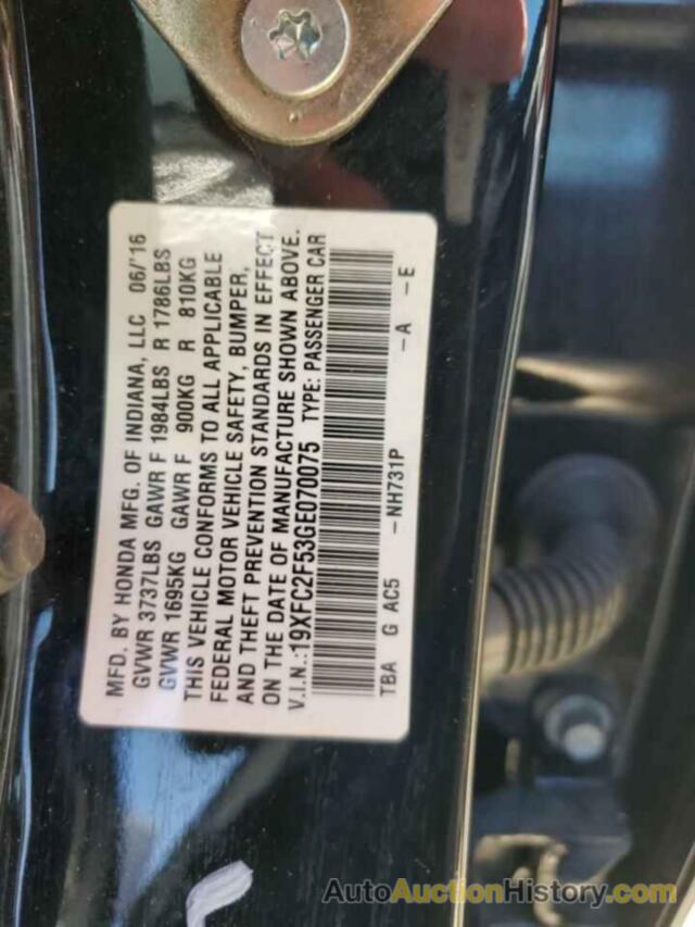 HONDA CIVIC LX, 19XFC2F53GE070075