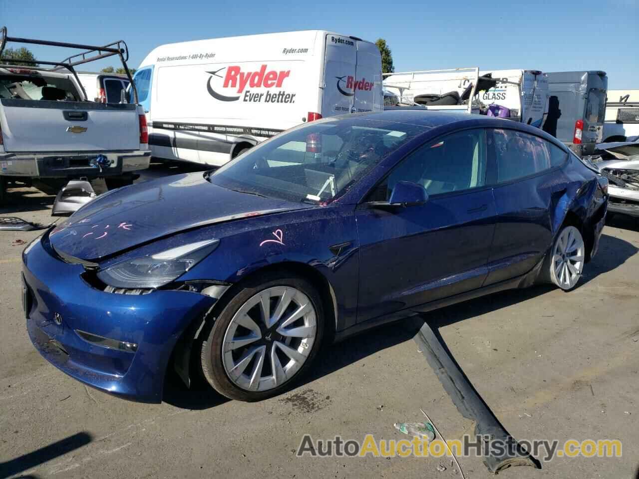 2022 TESLA MODEL 3, 5YJ3E1EA3NF144916