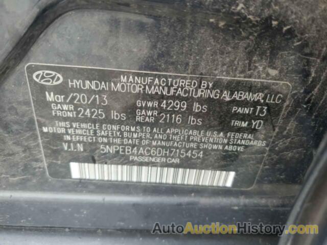 HYUNDAI SONATA GLS, 5NPEB4AC6DH715454