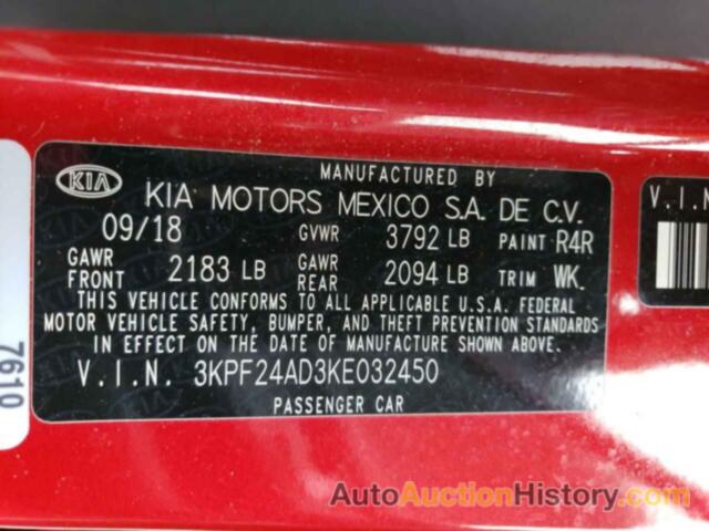 KIA FORTE FE, 3KPF24AD3KE032450