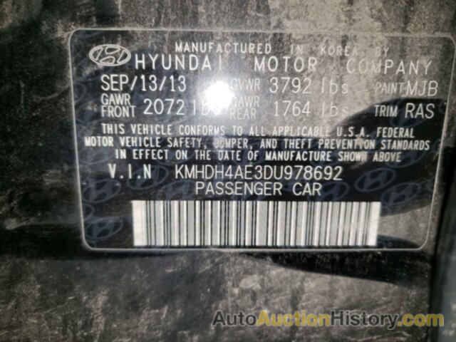 HYUNDAI ELANTRA GLS, KMHDH4AE3DU978692