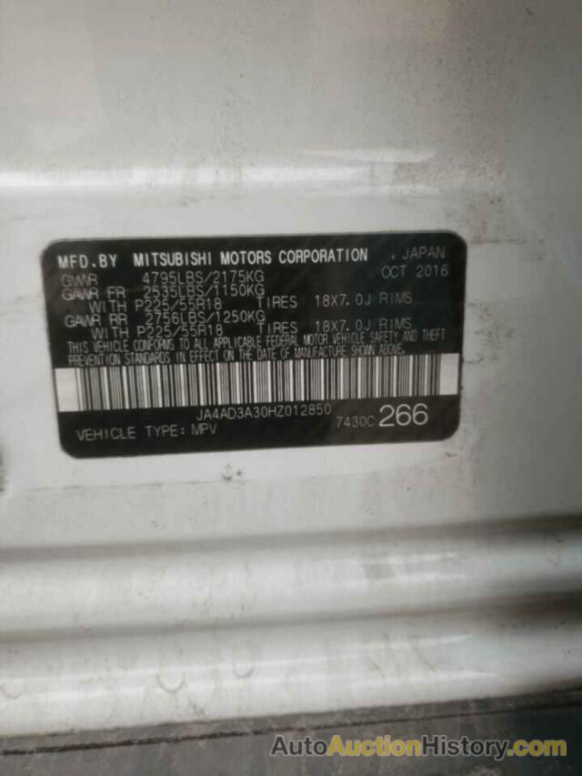 MITSUBISHI OUTLANDER SE, JA4AD3A30HZ012850