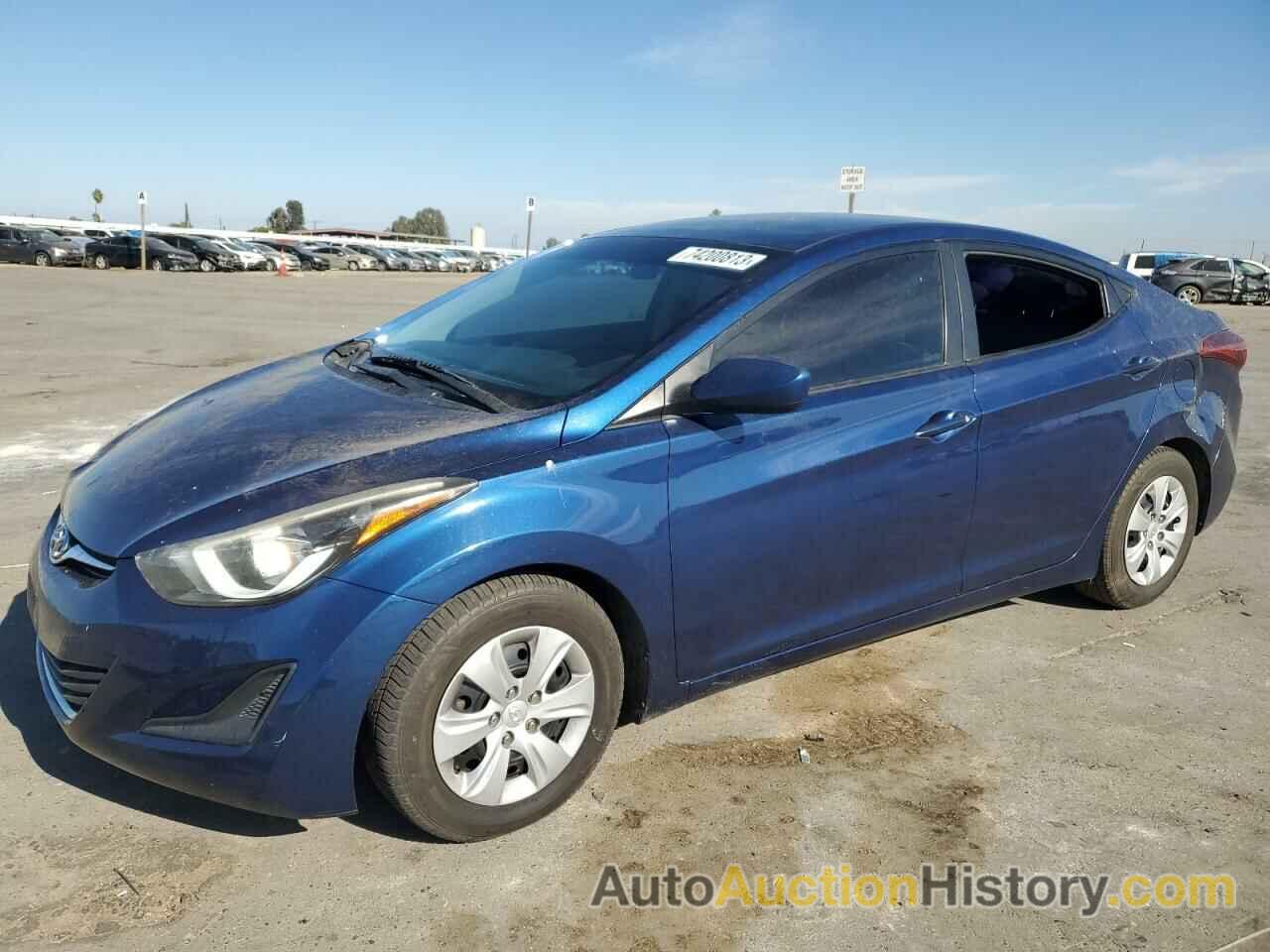 2016 HYUNDAI ELANTRA SE, 5NPDH4AE1GH710761