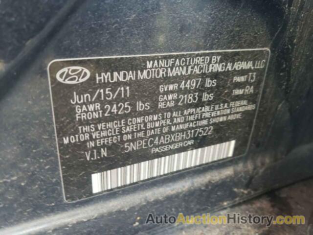 HYUNDAI SONATA SE, 5NPEC4ABXBH317522