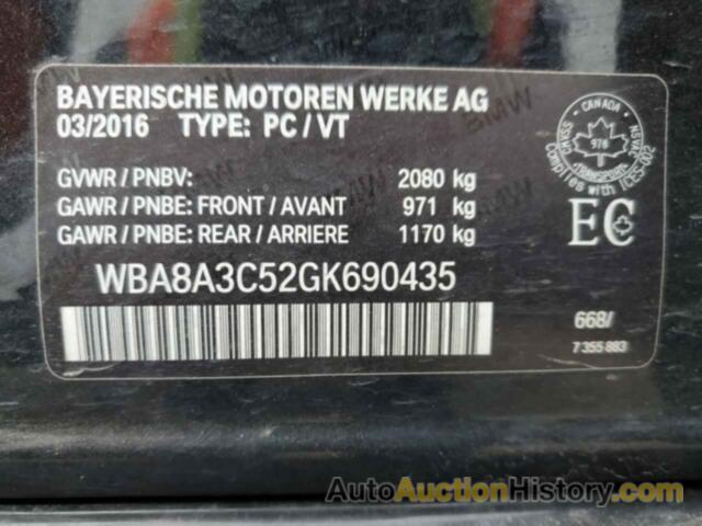 BMW 3 SERIES XI, WBA8A3C52GK690435