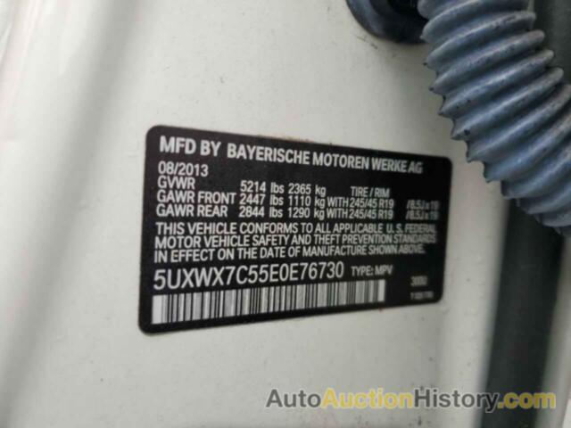 BMW X3 XDRIVE35I, 5UXWX7C55E0E76730