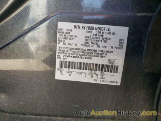 FORD EDGE TITANIUM, 2FMPK4K88JBC13681