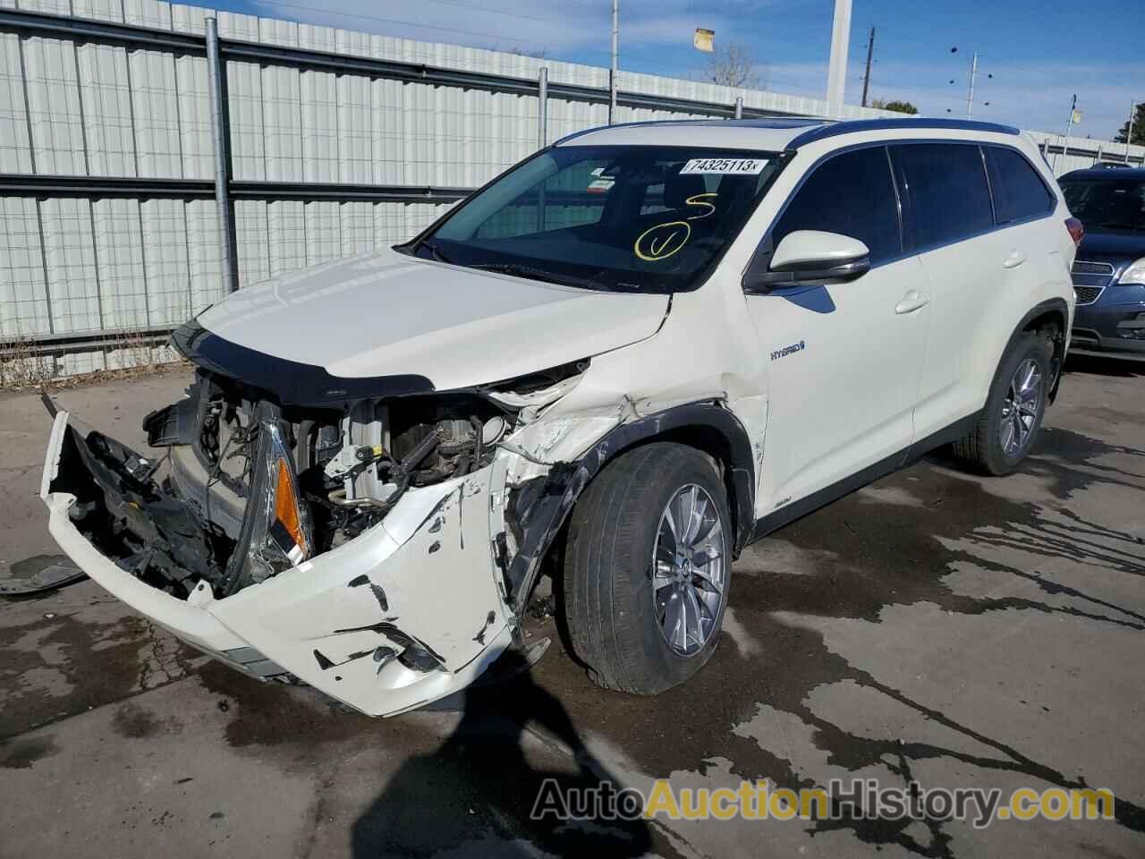 TOYOTA HIGHLANDER HYBRID, 5TDJGRFH6KS054341