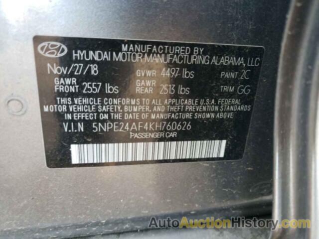 HYUNDAI SONATA SE, 5NPE24AF4KH760626