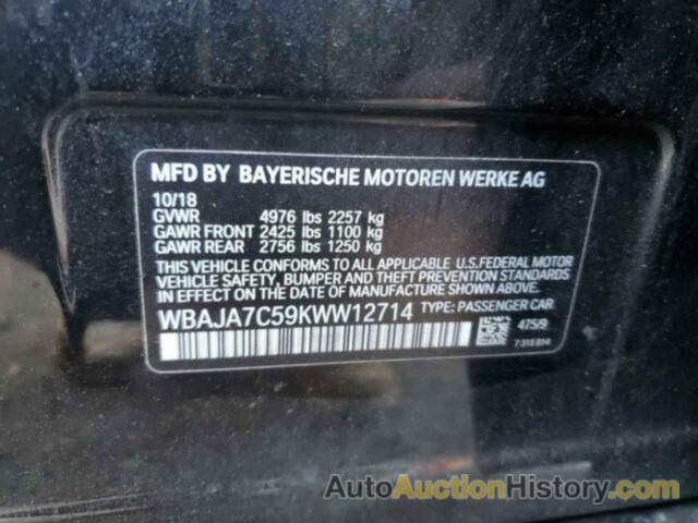 BMW 5 SERIES XI, WBAJA7C59KWW12714