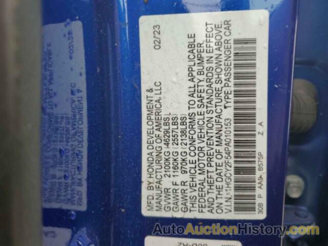 HONDA ACCORD HYBRID SPORT, 1HGCY2F54PA010153