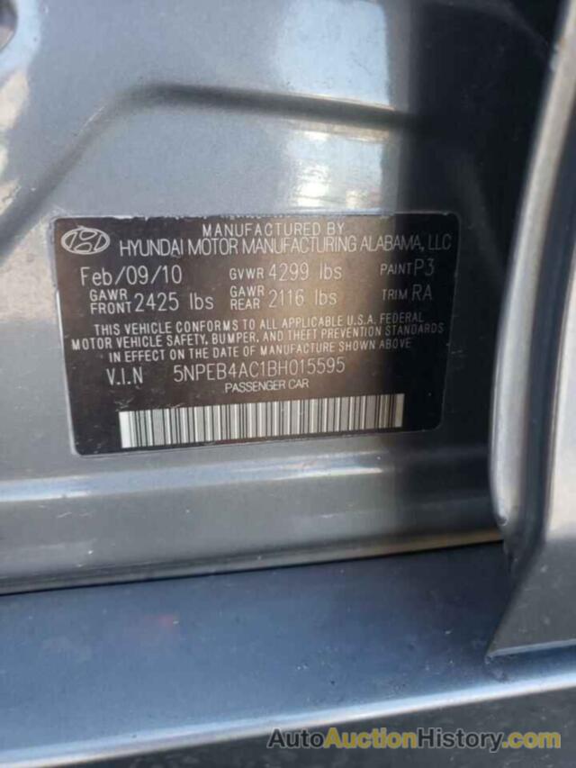 HYUNDAI SONATA GLS, 5NPEB4AC1BH015595