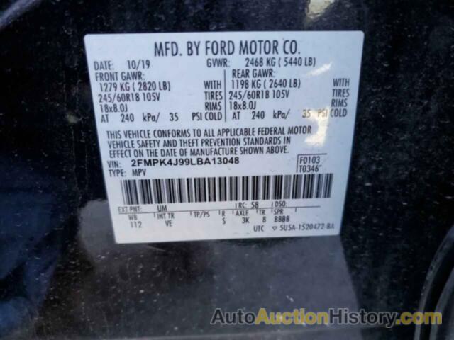 FORD EDGE SEL, 2FMPK4J99LBA13048