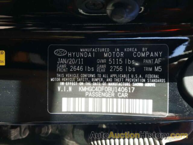 HYUNDAI GENESIS 4.6L, KMHGC4DF0BU140617