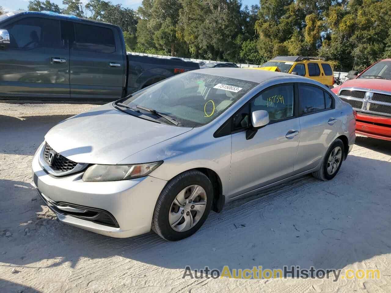 2013 HONDA CIVIC LX, 19XFB2F57DE080834