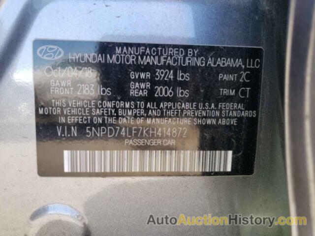 HYUNDAI ELANTRA SE, 5NPD74LF7KH414872